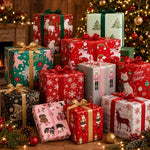 Vintage Christmas Wrapping Paper Roll