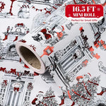 Vintage Christmas Wrapping Paper Roll