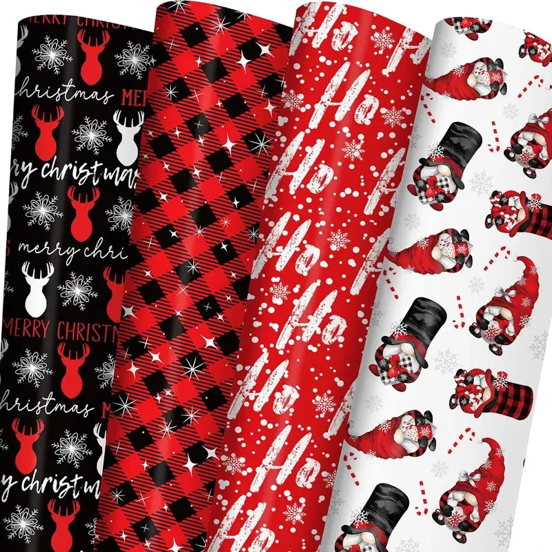 Black Christmas Wrapping Paper
