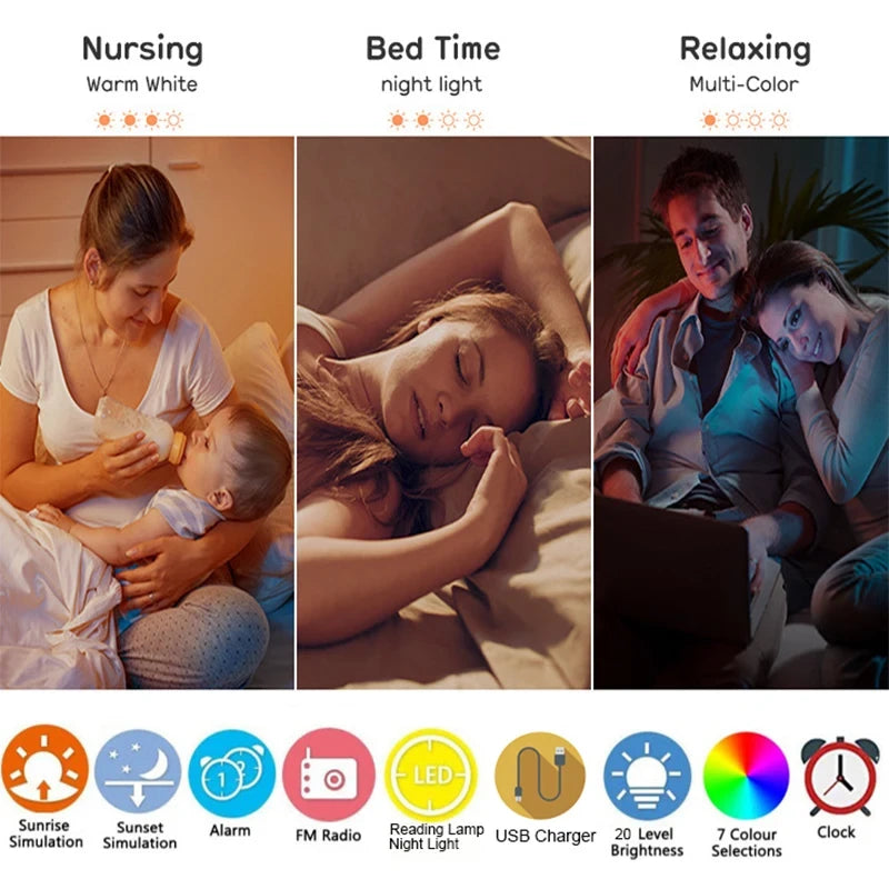 Sunrise Simulation Wake Up Light Alarm Clock